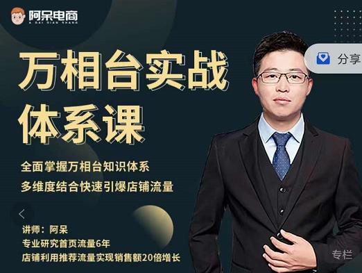 阿呆-万相台实战体系课，帮您全面掌握万相台知识体系-靠谱项目库