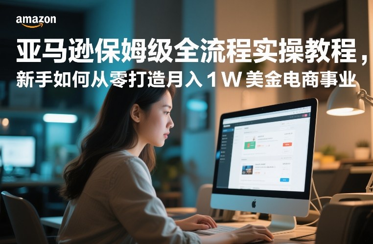 亚马逊保姆级全流程实操教程，新手如何从零打造月入1W美金电商事业-靠谱项目库