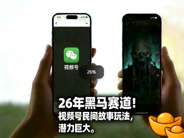 26年黑马赛道，视频号民间故事类玩法，潜力巨大，每日收益超5张-靠谱项目库