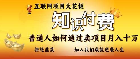 互联网项目天花板，知付付费项目，普通人如何通过卖项目月入十个，拒绝韭菜【揭秘】-靠谱项目库