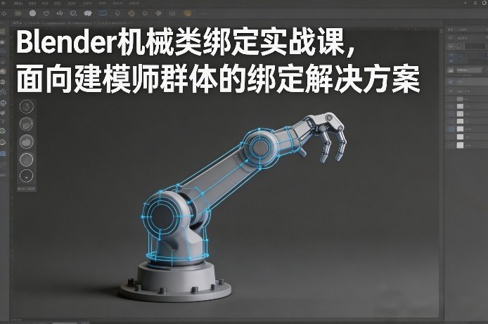 Blender机械类绑定实战课，面向建模师群体的绑定解决方案-靠谱项目库