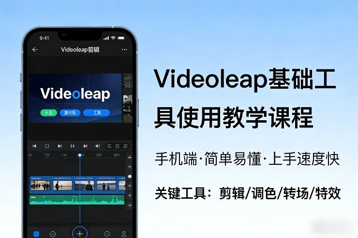 Videoleap基础工具使用教学课程，手机端视频剪辑教学，简单易懂，上手速度快-靠谱项目库