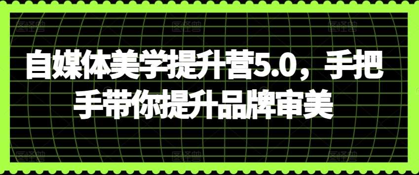 自媒体美学提升营5.0，手把手带你提升品牌审美-靠谱项目库