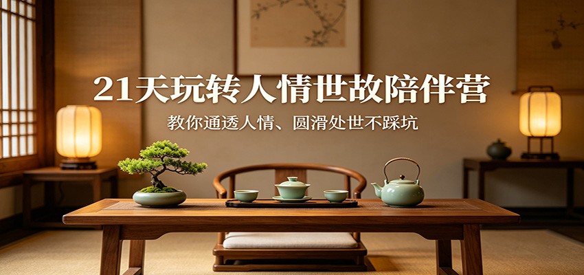 21天玩转人情世故陪伴营：教你通透人情、圆滑处世不踩坑-靠谱项目库