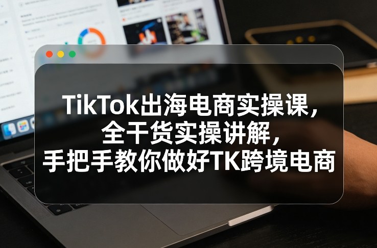TikTok出海电商实操课，全干货实操讲解，手把手教你做好TK跨境电商-靠谱项目库