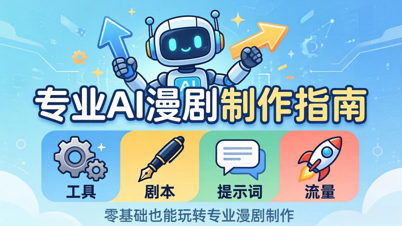 （18190期）专业AI漫剧制作指南：工具+剧本+提示词+流量全流程，零基础也能玩转专业漫剧制作-靠谱项目库
