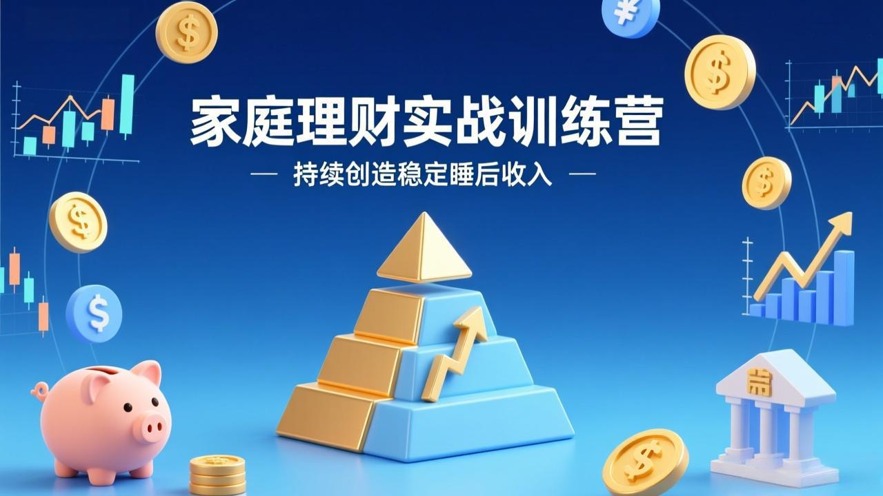 （17486期）家庭理财实战训练营：从0到1建体系，三阶进阶层层递进，助你持续创造稳定睡后收入-靠谱项目库