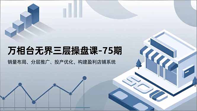 （16769期）万相台无界三层操盘课-75期，销量布局、分层推广、投产优化，构建盈利店铺系统-靠谱项目库