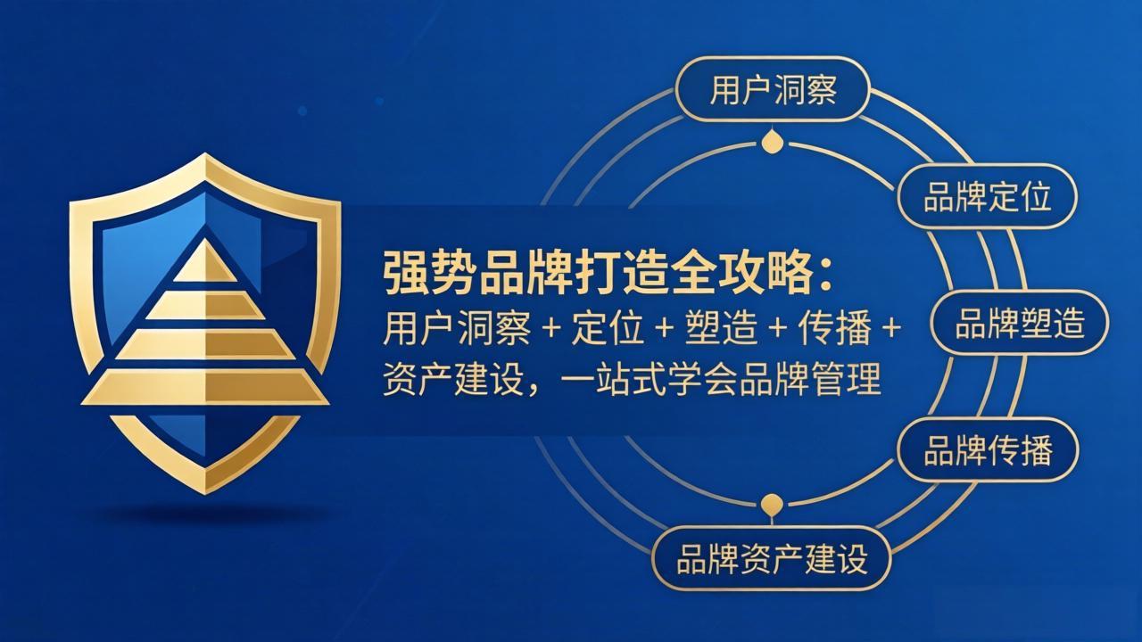 （17889期）强势品牌打造全攻略：用户洞察 + 定位 + 塑造 + 传播 + 资产建设，一站式学会品牌管理-靠谱项目库