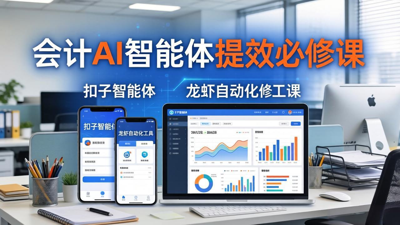 （18151期）财务会计AI智能体提效必修课：扣子智能体+龙虾自动化+报表分析，一站式提升财务工作效率-靠谱项目库