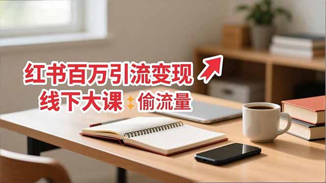 （16661期）小红书百万引流变现-11月线下大课：分享从0到百万引流路径，手把手教偷流量、拿结果-靠谱项目库