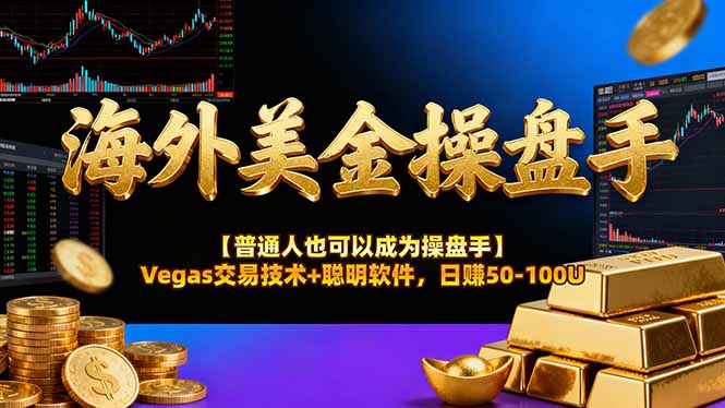 （17658期）海外美金操盘手技术【普通人操盘手手册】Vegas交易技术+聪明软件，日赚50-100U-靠谱项目库