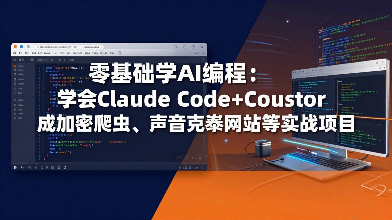 （17941期）零基础学AI编程：学会Claude Code+Cursor完成加密爬虫、声音克隆网站等实战项目-靠谱项目库
