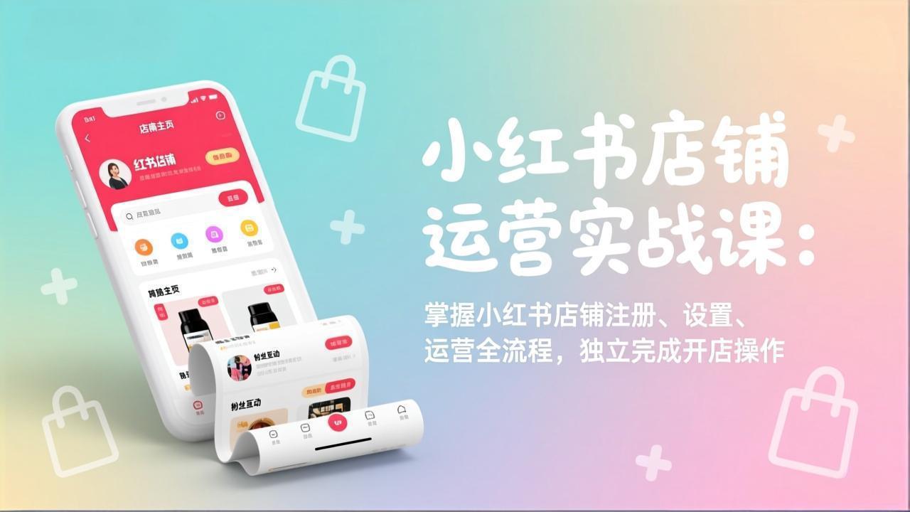 （17561期）小红书店铺运营实战课：掌握小红书店铺注册、设置、运营全流程，独立完成开店操作-靠谱项目库