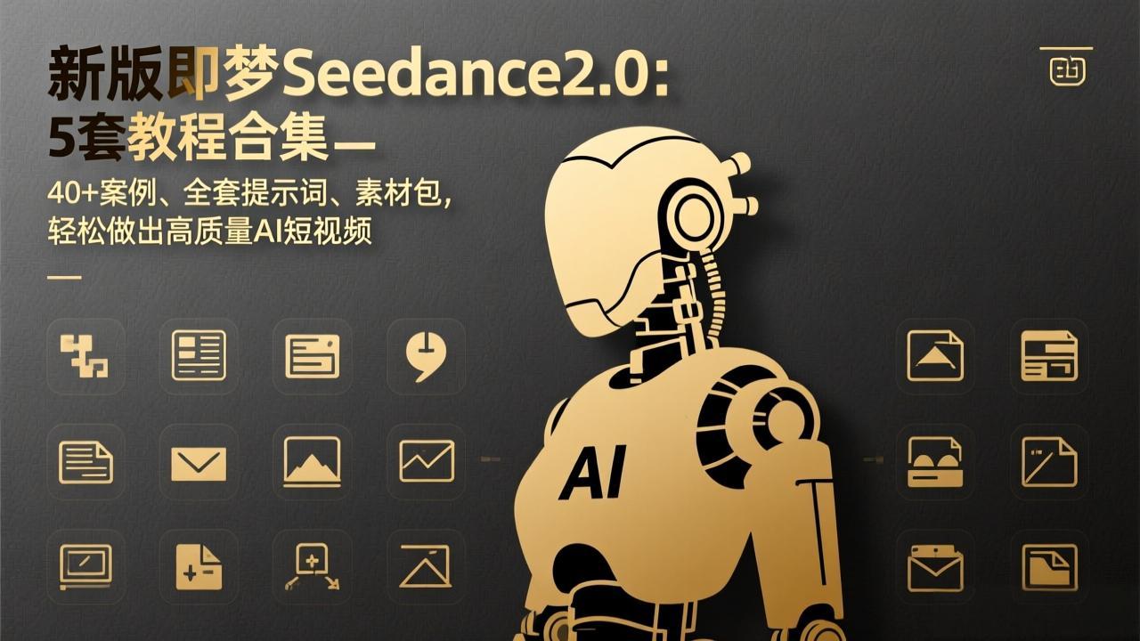（17398期）新版即梦Seedance2.0：5套教程合集，40+案例、全套提示词、素材包，轻松做出高质量AI短视频-靠谱项目库