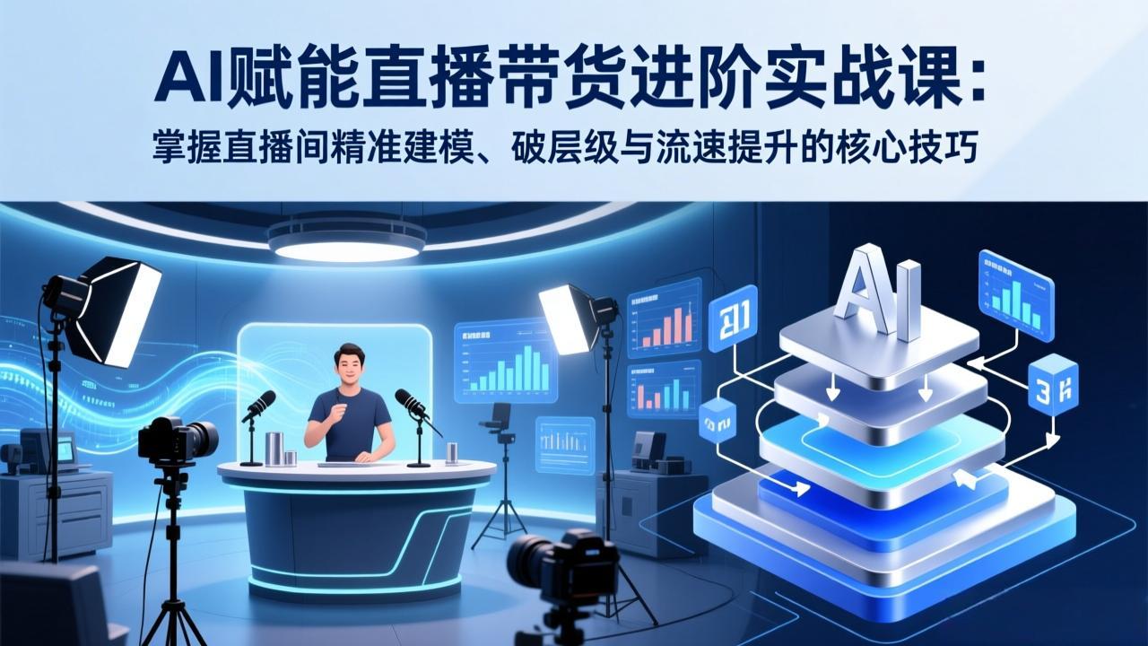 （17405期）AI赋能直播带货进阶实战课：掌握直播间精准建模、破层级与流速提升的核心技巧-靠谱项目库