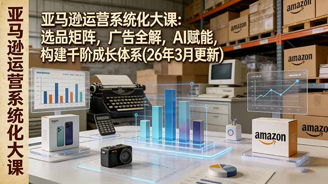 （17622期）亚马逊运营系统化大课：选品矩阵，广告全解，AI赋能，构建千阶成长体系(26年3月更新)-靠谱项目库