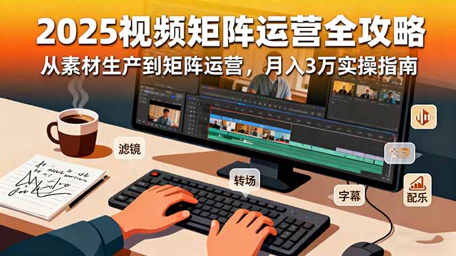 （16333期）2025短视频矩阵运营全攻略：从素材生产到矩阵运营，月入3万实操指南-靠谱项目库
