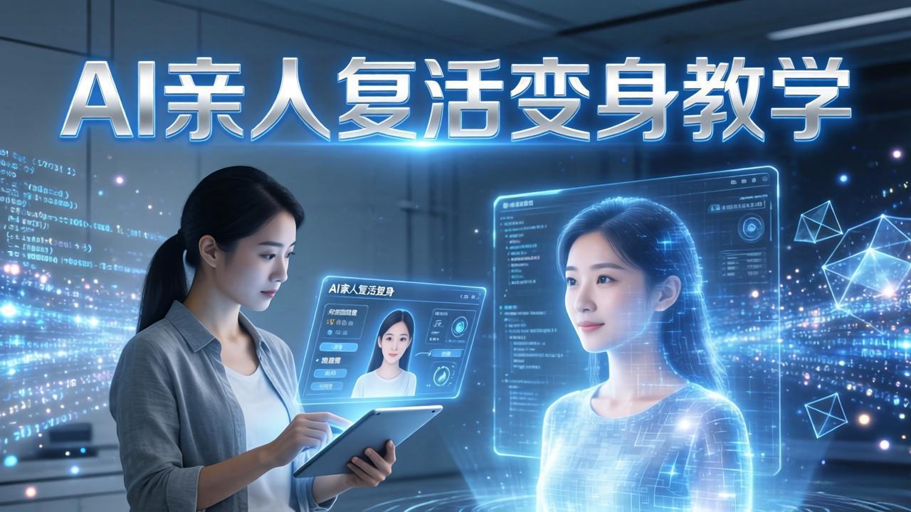 （17940期）AI亲人复活变身教学，最近超级火爆的项目，涨粉超级快，私域引流代做服务，收徒等-靠谱项目库