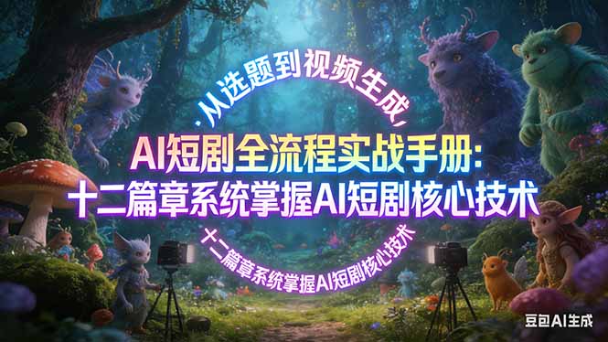 （17620期）AI 短剧全流程实战手册：从选题到视频生成，十二篇章系统掌握 AI 短剧核心技术-靠谱项目库