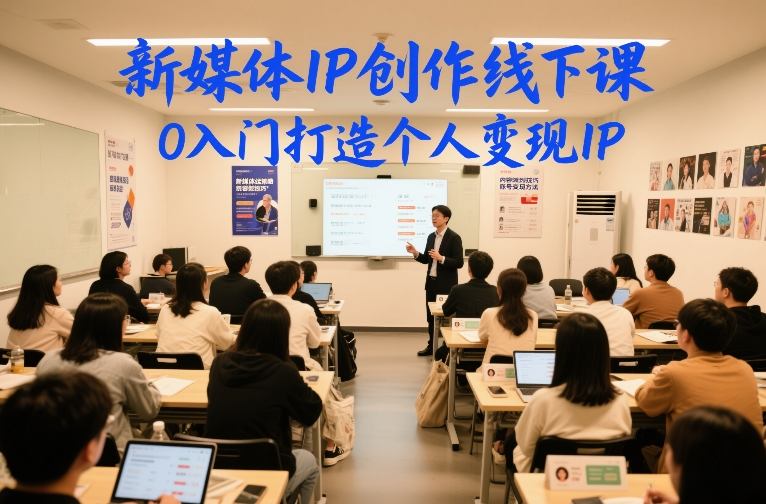 新媒体IP创作线下课，0入门打造个人变现IP-靠谱项目库