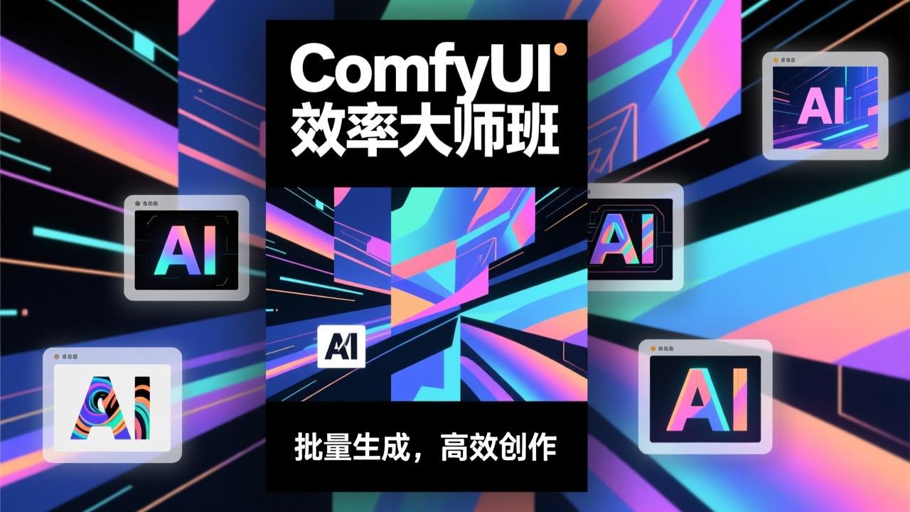（17107期）ComfyUI效率大师班：工作流搭建，批量生成，将个人AI出图效率提升5-10倍，月接单收入1-3万-靠谱项目库