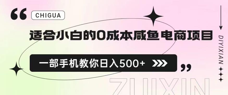 适合小白的0成本闲鱼电商项目，一部手机，教你如何日入500+的保姆级教程【揭秘】-靠谱项目库