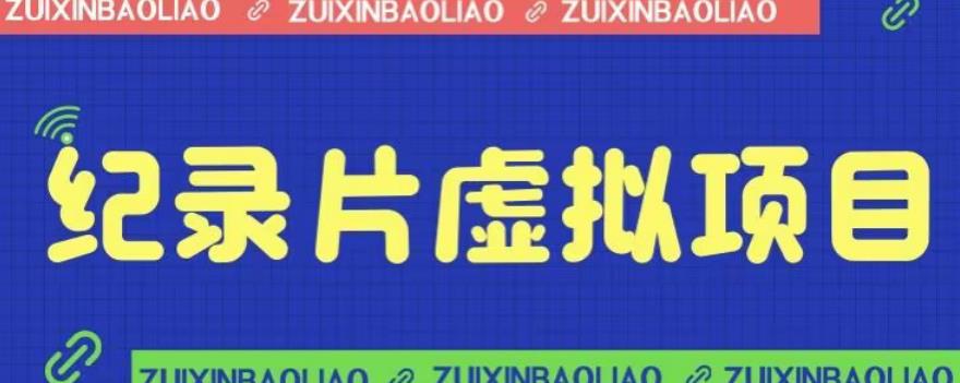 价值1280的蓝海纪录片虚拟项目，保姆级教学，轻松日入600+【揭秘】-靠谱项目库