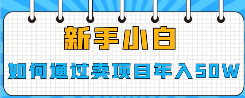新手小白如何通过卖项目年入50W【揭秘】-靠谱项目库