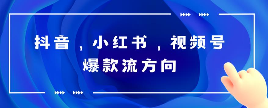 抖音，小红书，视频号爆款流视频制作，简单制作掌握流量密码-靠谱项目库