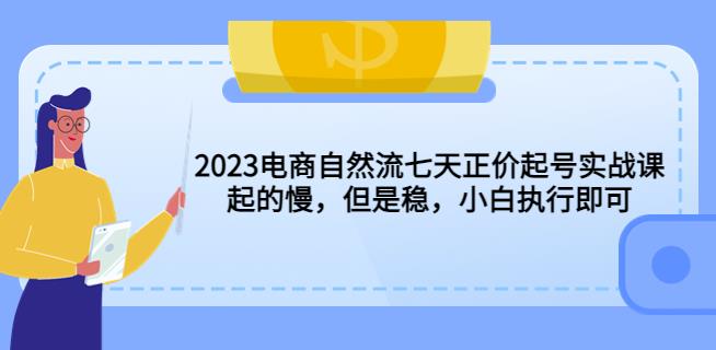 2023电商自然流七天正价起号实战课：起的慢，但是稳，小白执行即可！-靠谱项目库