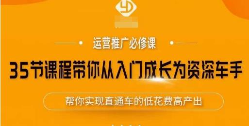 35节课程带你从入门成长为资深车手，让系统学习直通车成为可能，帮你实现直通车的低花费高产出-靠谱项目库