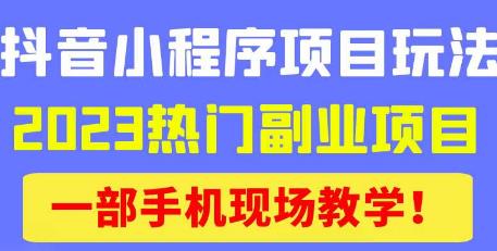 抖音小程序9.0新技巧，2023热门副业项目，动动手指轻松变现-靠谱项目库