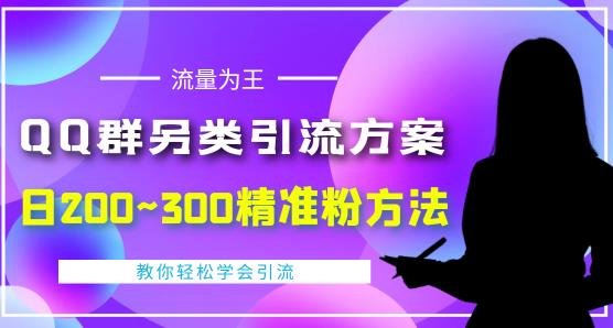 价值888的QQ群另类引流方案，半自动操作日200~300精准粉方法【视频教程】-靠谱项目库