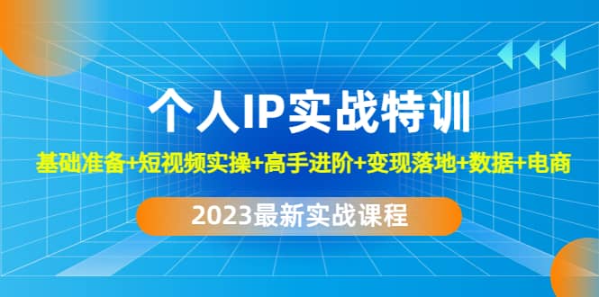 2023个人IP实战特训：基础准备+短视频实操+高手进阶+变现落地+数据+电商-靠谱项目库