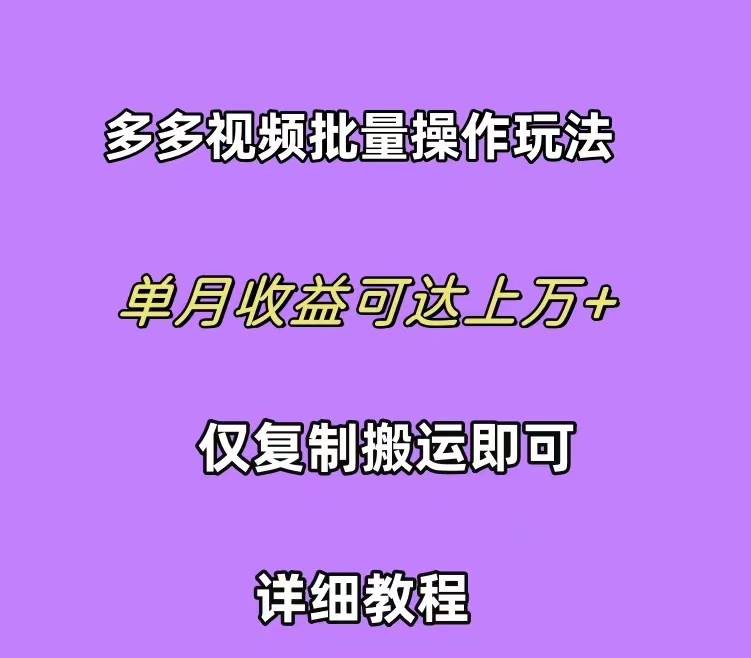 （10029期）拼多多视频带货快速过爆款选品教程 每天轻轻松松赚取三位数佣金 小白必…-靠谱项目库