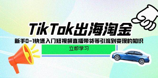 （10035期）TikTok-出海淘金，新手0-1快速入门短视频直播带货等引流到变现的知识-靠谱项目库