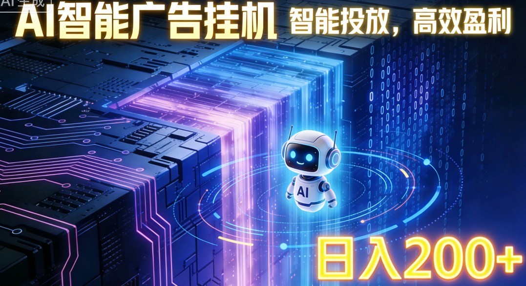 ai智能广告挂机项目，合规挂载广告即可赚取收益，单日收益可达400～500+-靠谱项目库