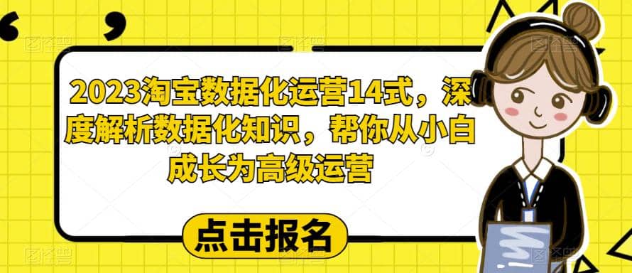 2023淘宝数据化-运营 14式，深度解析数据化知识，帮你从小白成长为高级运营-靠谱项目库