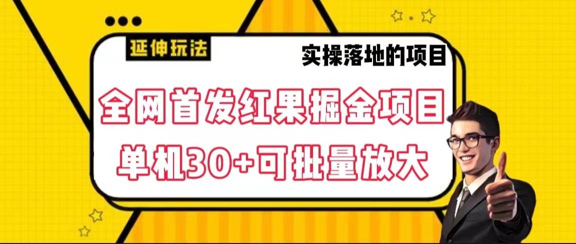全网首发红果掘金项目，简单操作单机30＋可批量放大-靠谱项目库