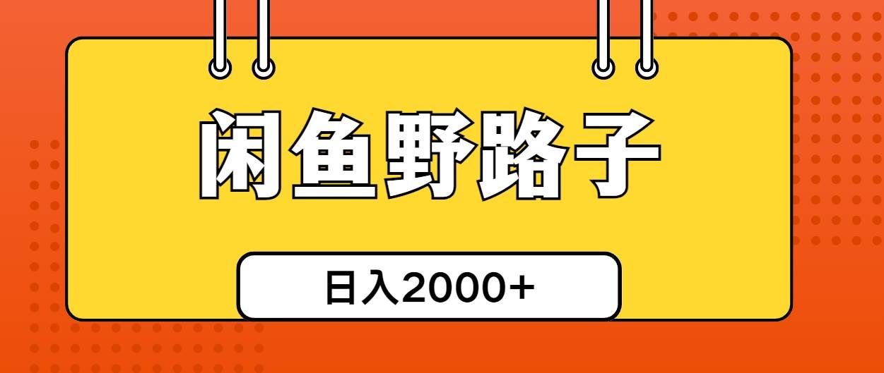 （10679期）闲鱼野路子引流创业粉，日引50+单日变现四位数-靠谱项目库