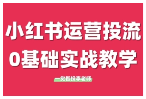 小红书运营投流，小红书广告投放从0到1的实战课，学完即可开始投放（更新）-靠谱项目库