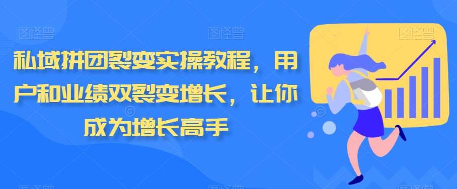 私域拼团裂变实操教程，用户和业绩双裂变增长，让你成为增长高手-靠谱项目库