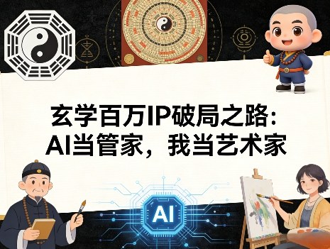 玄学百万IP破局之路：AI当管家，我当艺术家-靠谱项目库