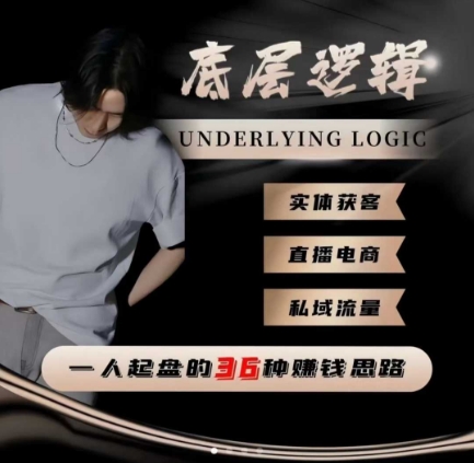 一个人起盘的底层逻辑，私域流量-直播电商-实体获客，一人起盘的36种賺钱思路-靠谱项目库