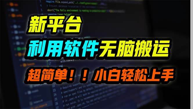 （9745期）新平台用软件无脑搬运，月赚10000+，小白也能轻松上手-靠谱项目库