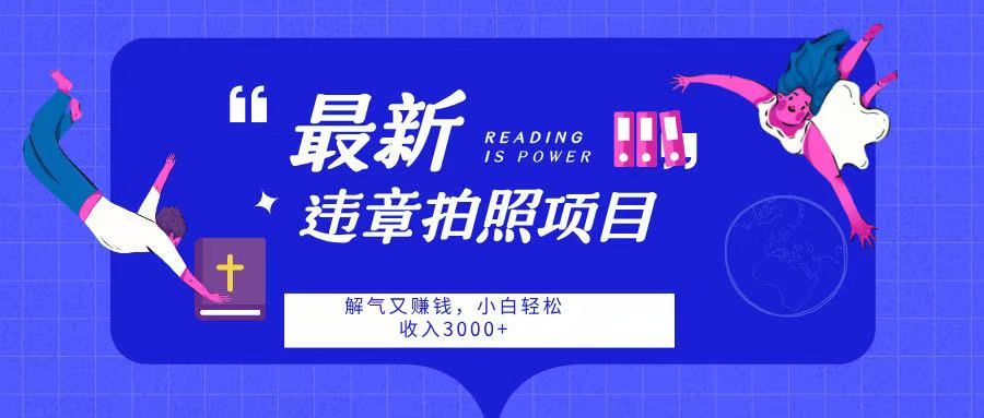 最新违章拍照项目，解气又赚钱，随手一拍，轻松收入3000-靠谱项目库
