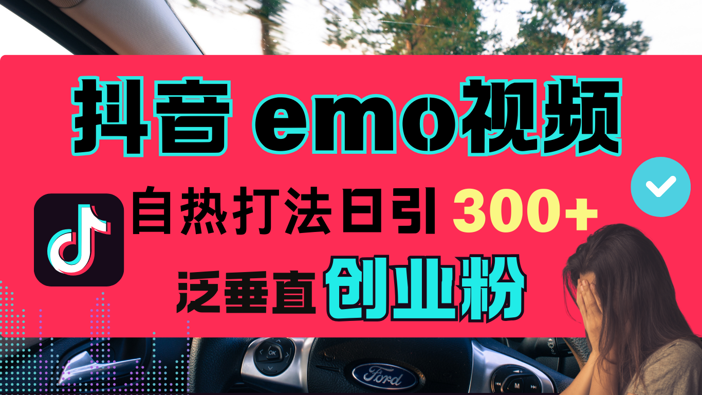 抖音“EMO视频”自热流打法，日引300+泛垂直创业粉-靠谱项目库