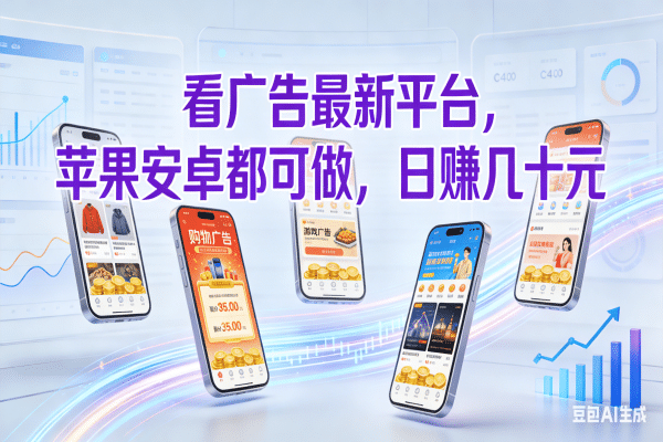 看广告最新平台，苹果安卓都可做，日赚几十元-靠谱项目库