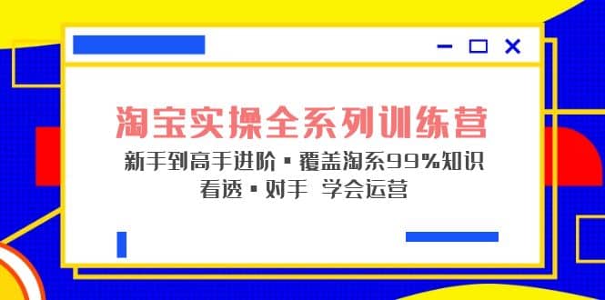 淘宝实操全系列训练营 新手到高手进阶·覆盖·99%知识 看透·对手 学会运营-靠谱项目库